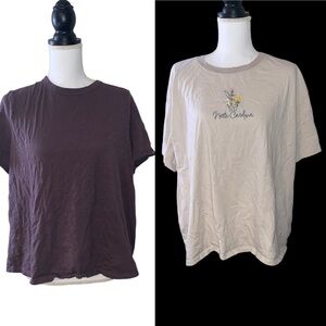 2 Women’s Large Shirts state of mind old navy shirt sleeve lot